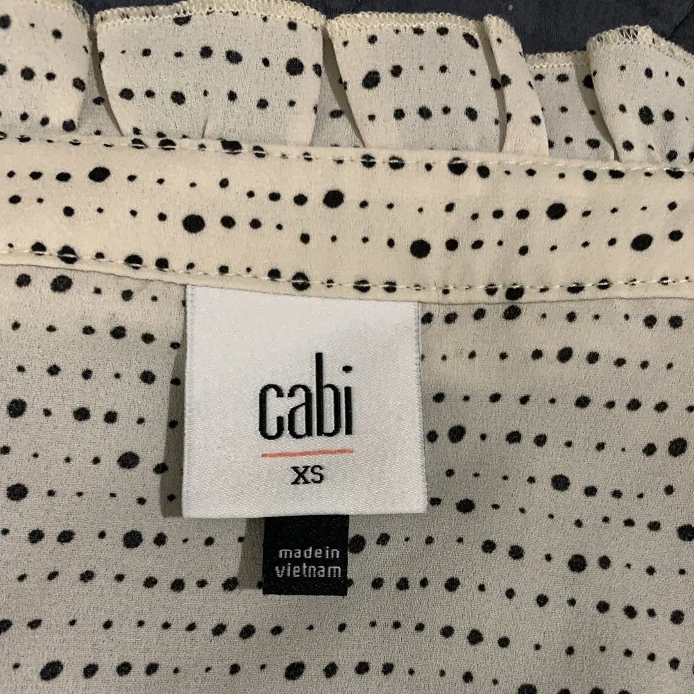 Cabi Morse Code Sleeveless Ruffle Neck - Picture 5 of 8